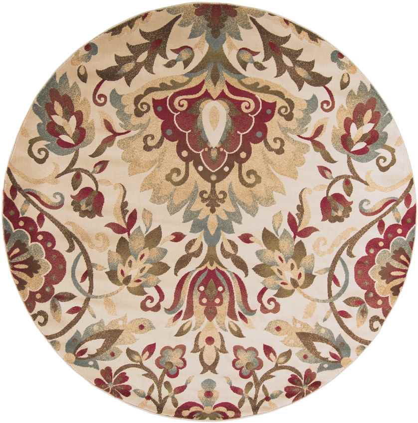 Stavely Traditional Dark Red Area Rug