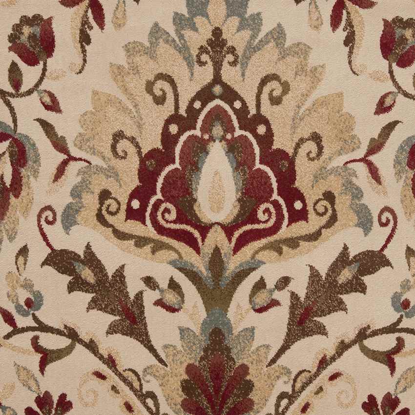 Stavely Traditional Dark Red Area Rug