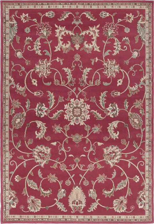 George Traditional Brick Area Rug