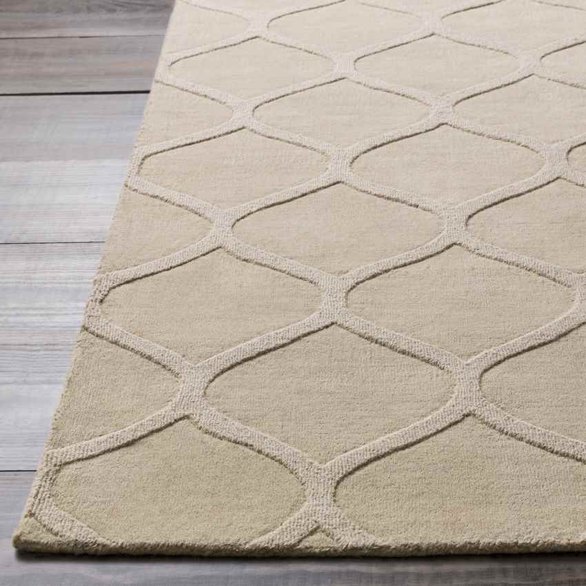 Vulcan Solid and Border Cream Area Rug