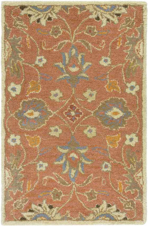 Eckville Traditional Rust Area Rug