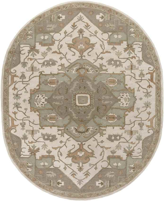 Roblin Traditional Khaki Area Rug