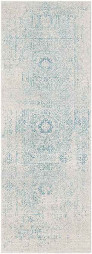 Bay Bulls Traditional Teal Area Rug