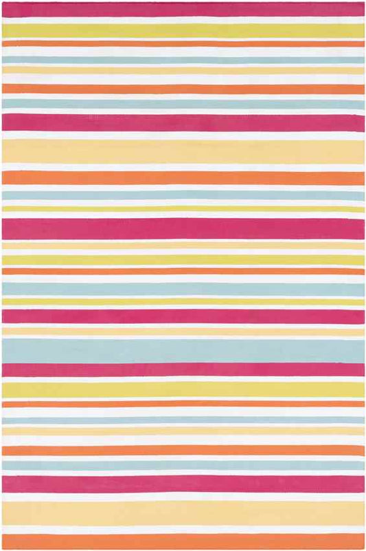 Fareham Modern Bright Pink/Yellow Area Rug