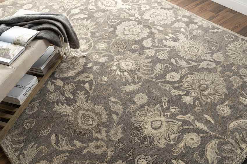 Eckville Traditional Taupe Area Rug