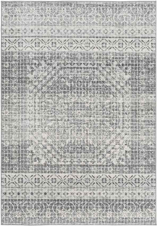 Langweer Traditional Light Gray Area Rug