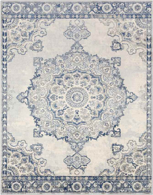 Staveren Traditional Navy Area Rug