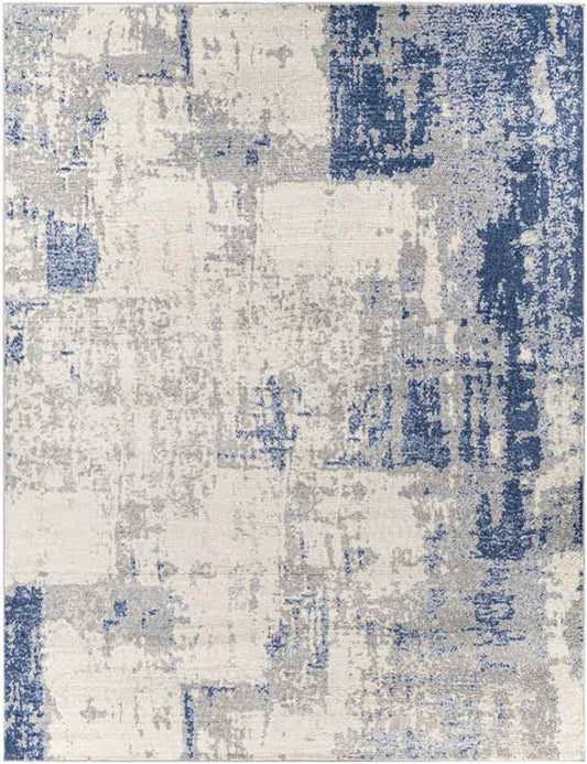 Triemen Modern Navy Area Rug