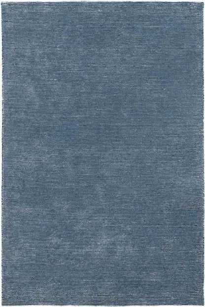Montrell Solid and Border Denim Area Rug