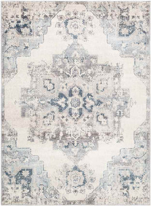 Wommels Traditional Sky Blue Area Rug