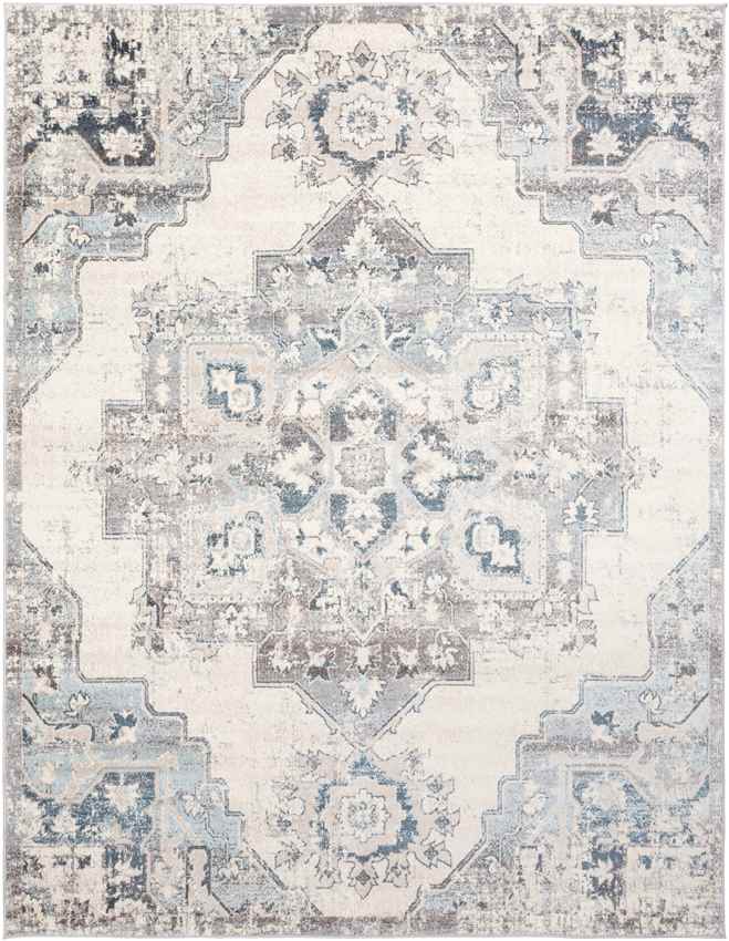 Wommels Traditional Sky Blue Area Rug