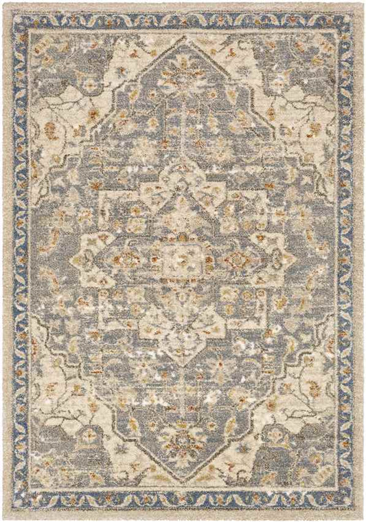 Anreep Traditional Denim Area Rug