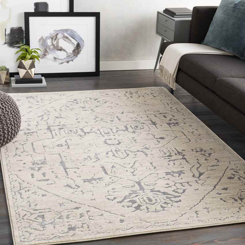 Foxwolde Traditional Taupe Area Rug