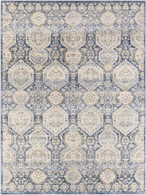 Geelbroek Traditional Navy Area Rug