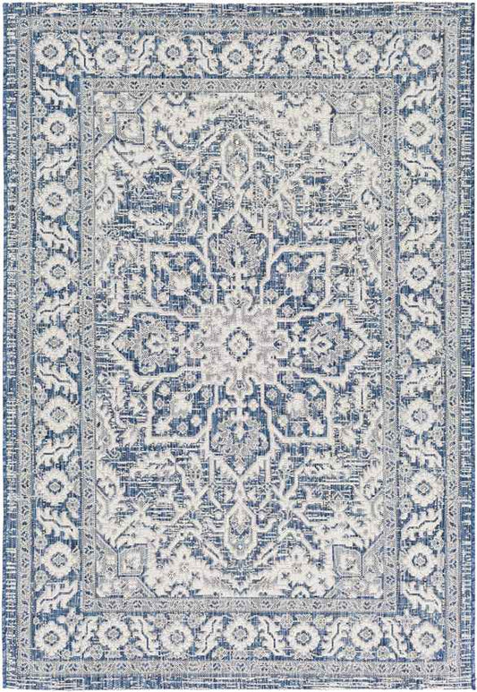 Mantinge Traditional Navy Area Rug