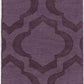 Bergerac Solid and Border Eggplant Area Rug