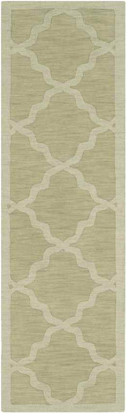 Ermont Solid and Border Grass Green Area Rug