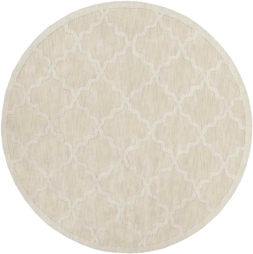 Ermont Solid and Border Cream Area Rug