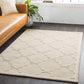 Ermont Solid and Border Cream Area Rug