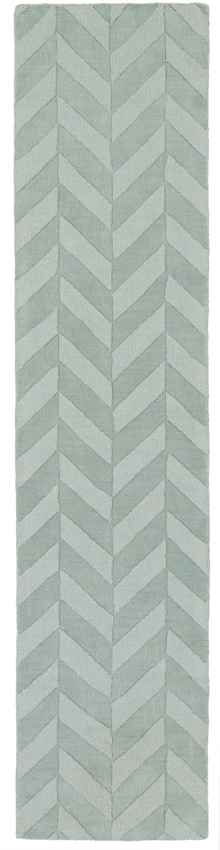 Menton Solid and Border Ice Blue Area Rug