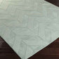 Menton Solid and Border Ice Blue Area Rug