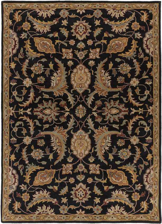 Nolde Traditional Black Area Rug