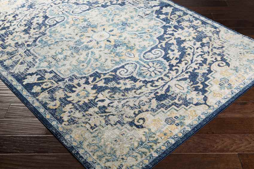 Gimel Traditional Sky Blue Area Rug