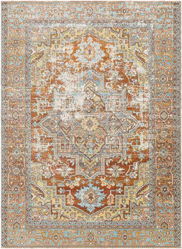 Ballum Traditional Rust Area Rug - Traditional Charm