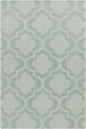 Bergerac Solid and Border Mint Area Rug