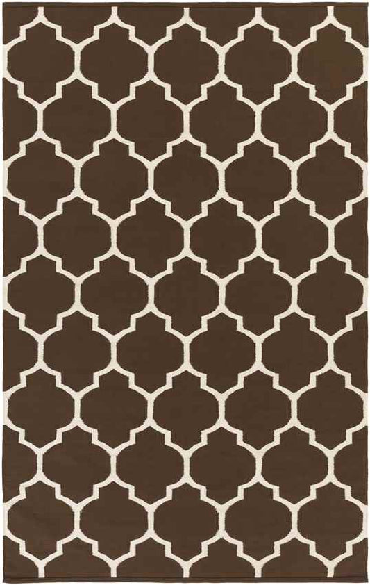Zelhem Modern Dark Brown Area Rug