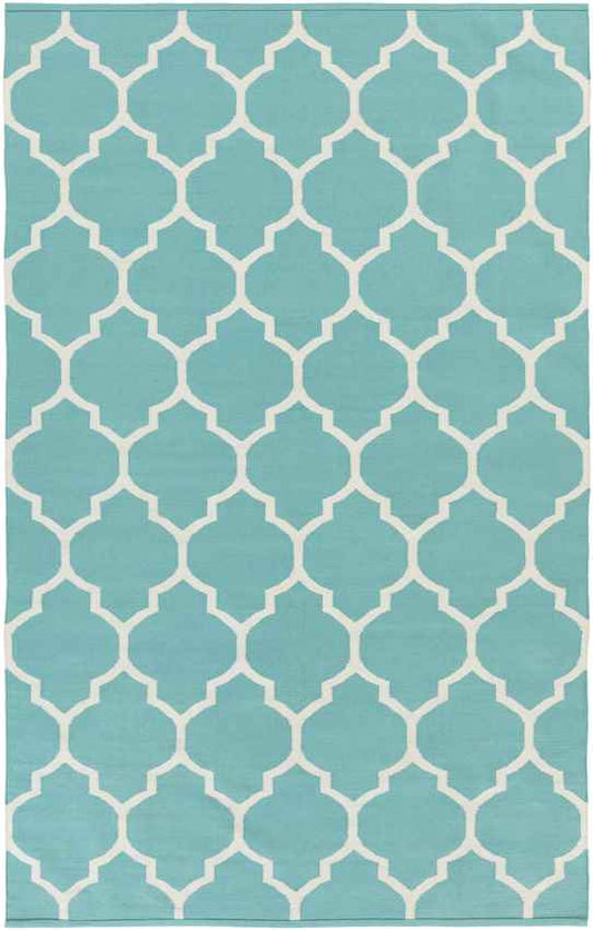 Zelhem Modern Aqua Area Rug