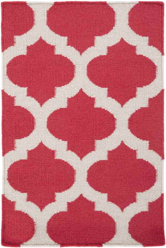 Wigton Cottage Dark Coral Area Rug