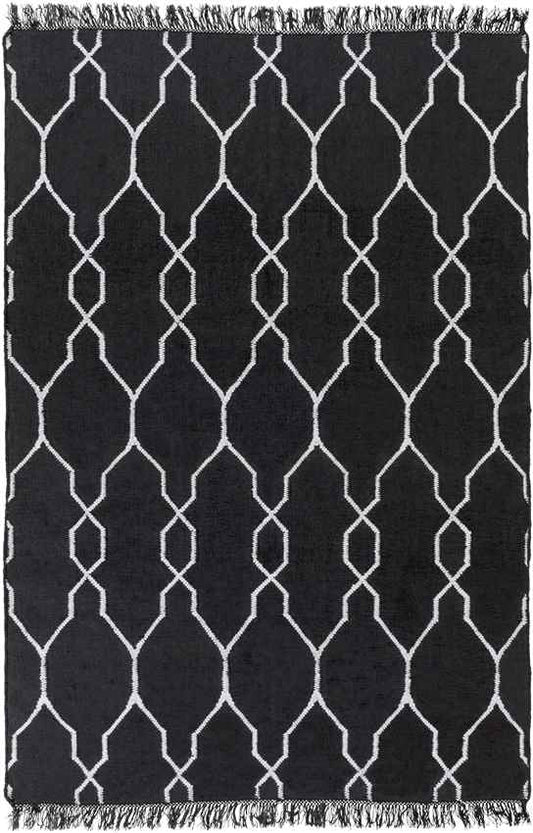 Tange Modern Black Area Rug