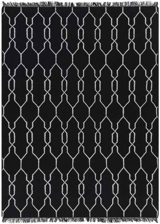 Tange Modern Black Area Rug