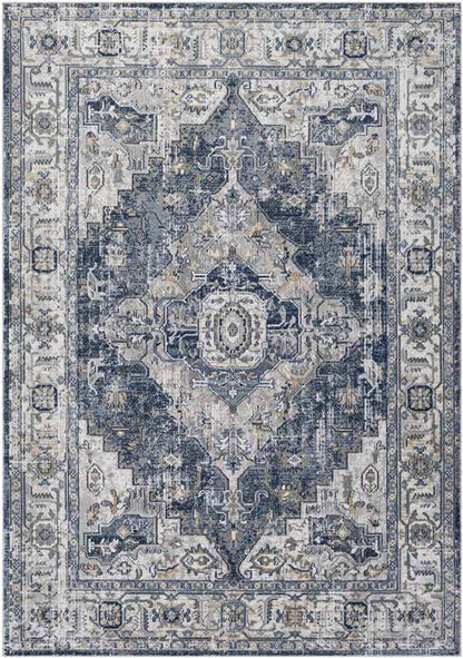 Tricht Traditional Charcoal Area Rug