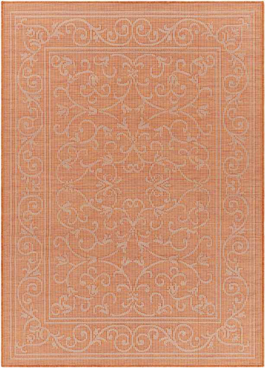 Castricum Traditional Orange Area Rug