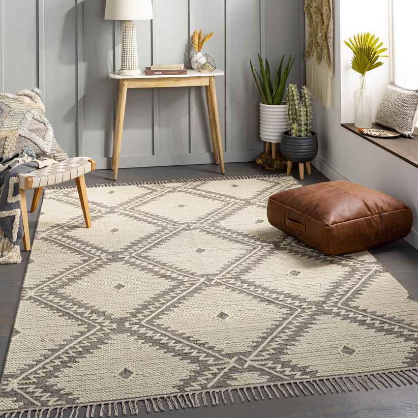 Maryport Global Medium Grey Area Rug