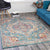 Lola Traditional Sky Blue Area Rug