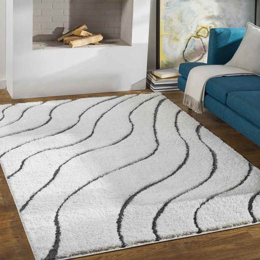Haring Modern Cream Area Rug