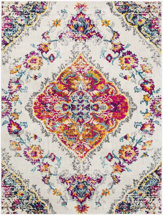 Brongerga Traditional Bright Pink Area Rug