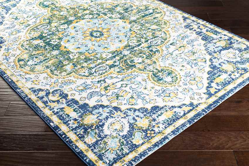 Horzik Traditional Dark Green Area Rug