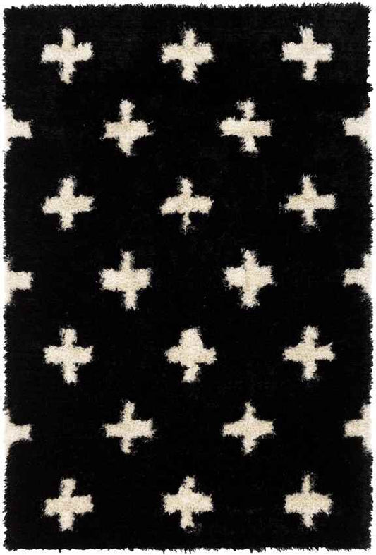 Kapeleind Modern Black Area Rug
