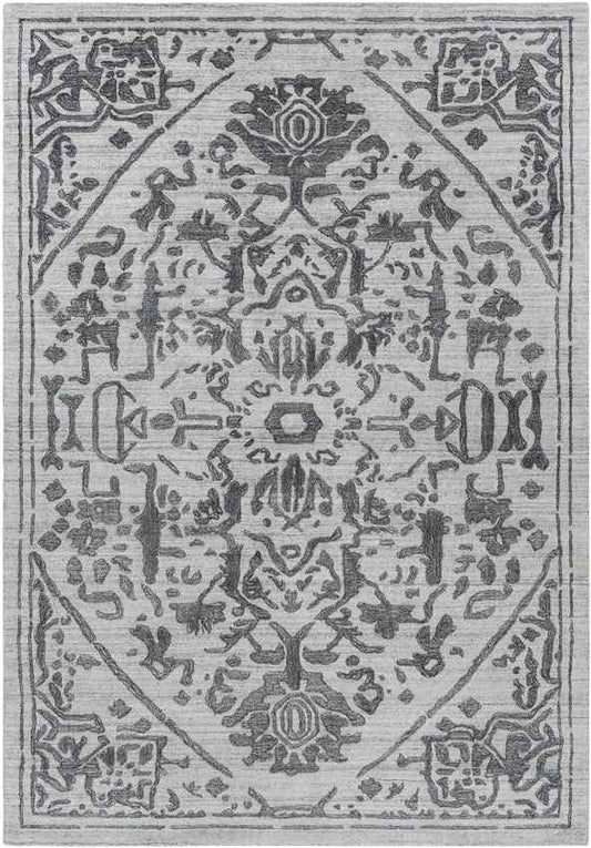 Lamperen Traditional Charcoal Area Rug