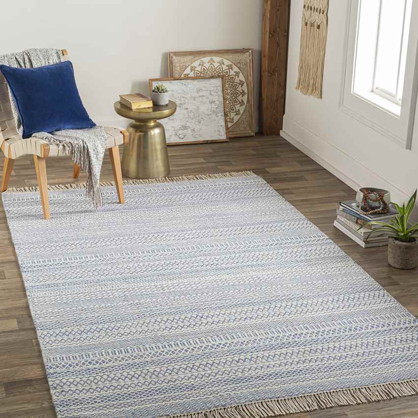Landhorst Cottage Blue/Cream Area Rug