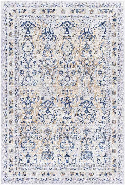 Liempde Traditional Dark Blue Area Rug
