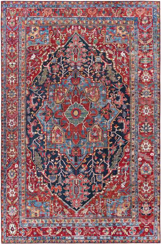 Linden Traditional Bright Red Rug - Vibrant & Elegant
