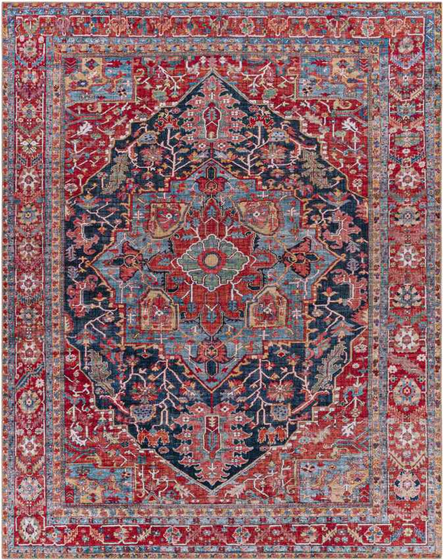 Linden Traditional Bright Red Rug - Vibrant & Elegant