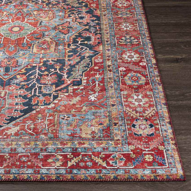 Linden Traditional Bright Red Rug - Vibrant & Elegant