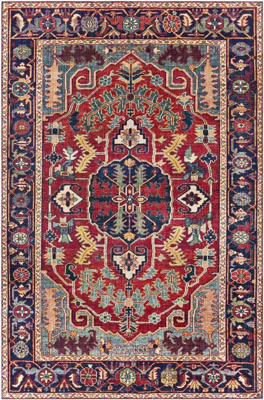 Lith Traditional Bright Red Rug - Bold & Classic