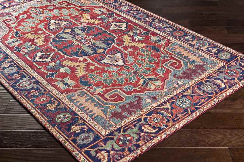 Lith Traditional Bright Red Rug - Bold & Classic